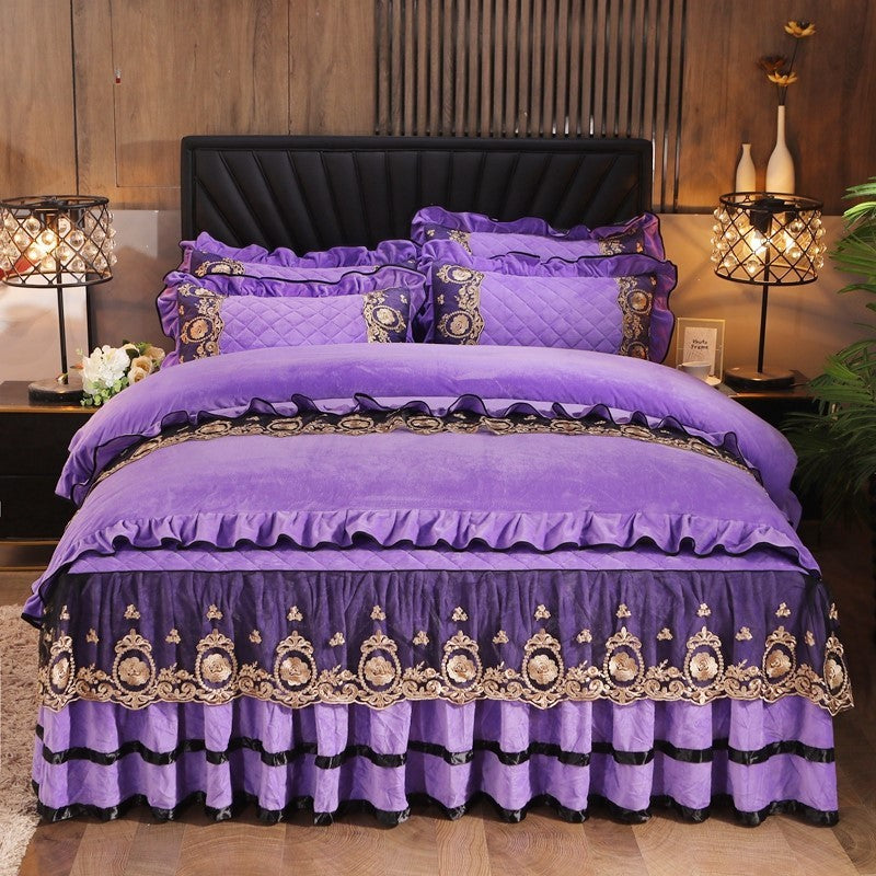 Lace Bedskirt Bedclothes Mattress Cover